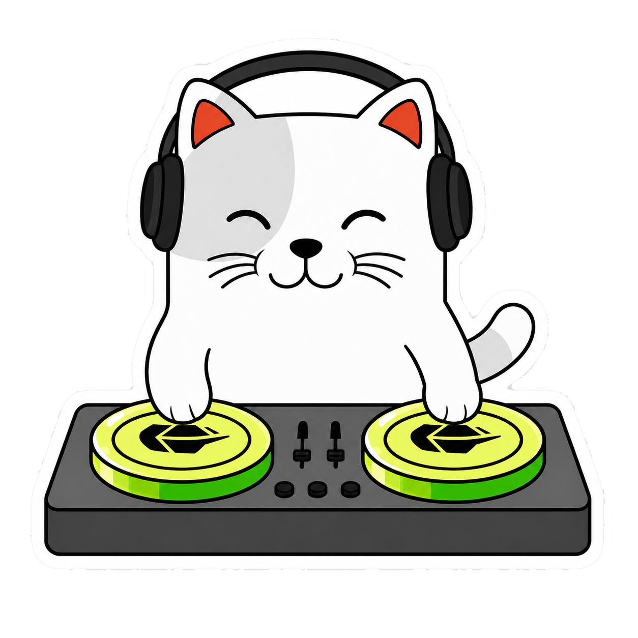 Purr Cat sticker 15: token dj